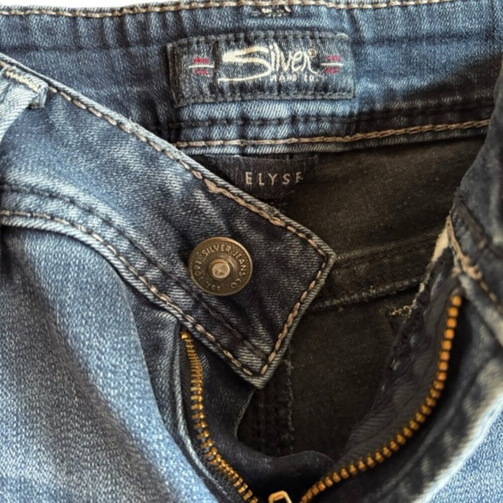 Silver Jeans Elyse Straight Leg 31 x 30 Stretch Mid Rise Curvy Fit - Picture 13 of 15